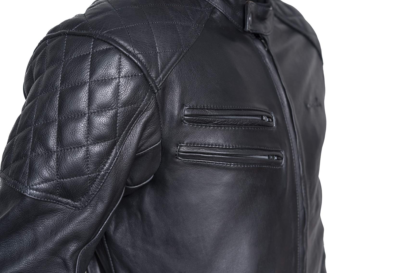 ARISTA CHAQUETA DE MOTO SKIN RETRO EN PIEL NEGRA TALLA L