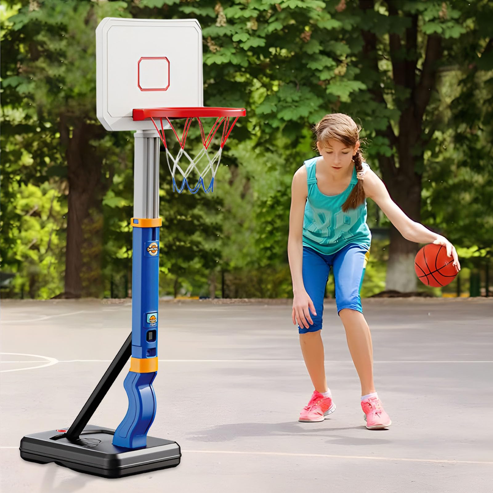 Cancello da basket per bambini, set con cestino all'aperto, giocattolo da basket per bambini, attività sportive a bordo piscina, divertenti attrezzi da gioco per bambini, palestra, cortile, sala