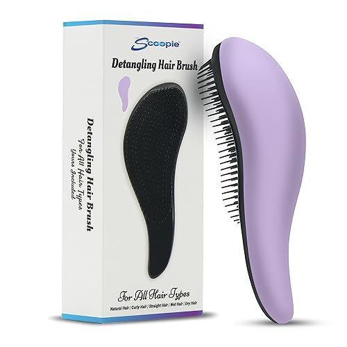 Miniatura 2 de The Scoopie - Cepillo de pelo para cabello rizado, desenredante para mujeres con cerdas suaves y flexibles, cepillo de pelo de viaje para niños,