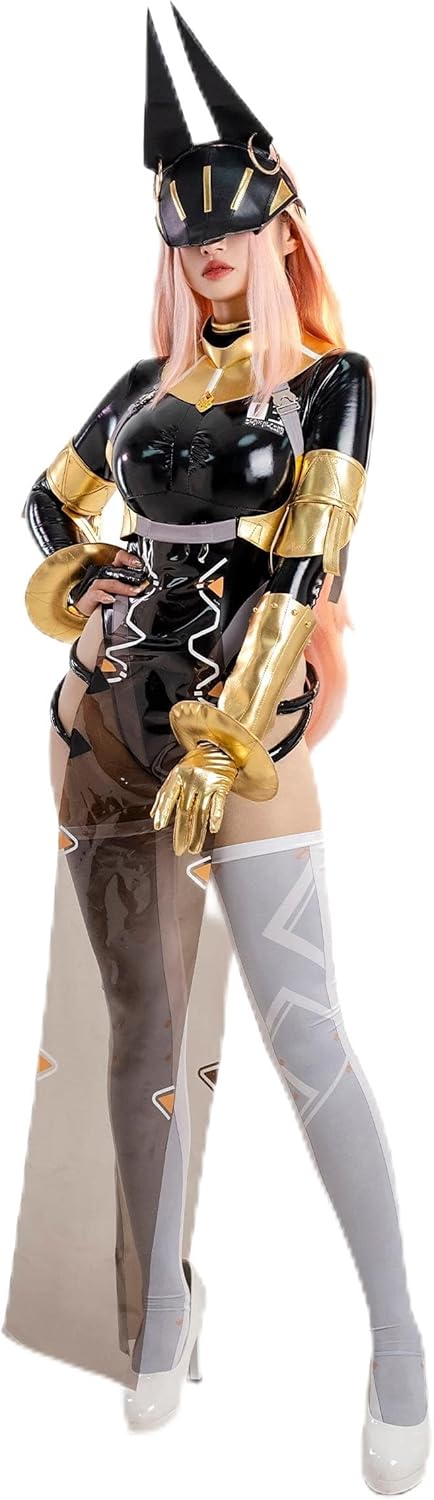 miccostumes Women's Cosplay Costume Bodysuit and Vest with Thigh Socks and Mask