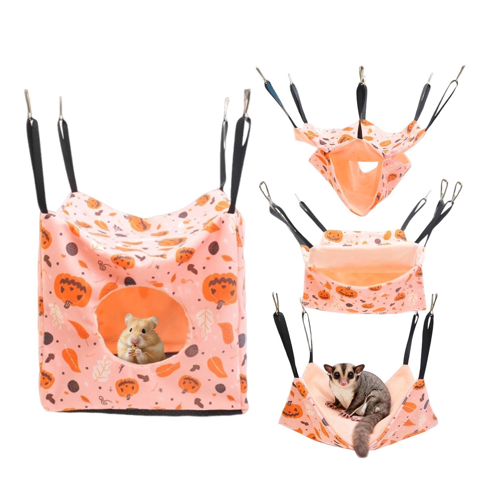 Frettchen Hängematte 4-teiliges Halloween-Design Hängebett-Komplettset zum