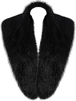 LA CARRIE Women's Faux Fur Collar Scarf Wrap Cold Winter Warmer