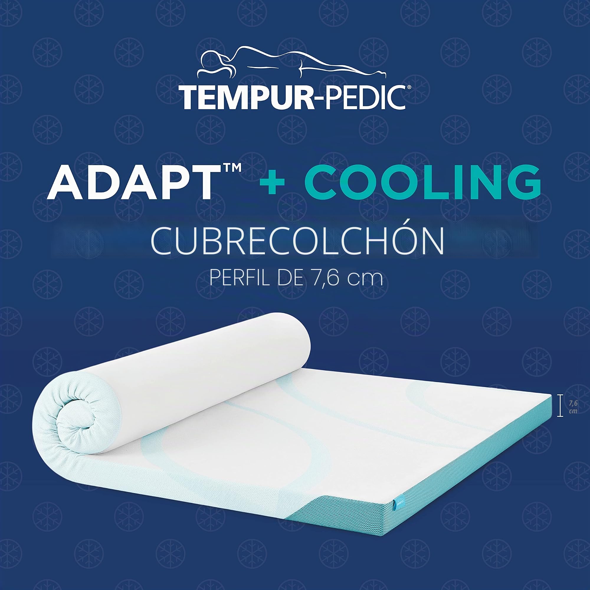 Tempur ProForm Supreme - Protector de colchón para Cama tamaño Queen (7,6 cm), Color Blanco