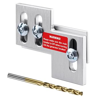 LATING Generator Interlock for Thomas & Betts, Challenger, Westinghouse 150 or 200 Amp Panels with 1 to 1 1/8 Inches Spacing, Brushed Nickel