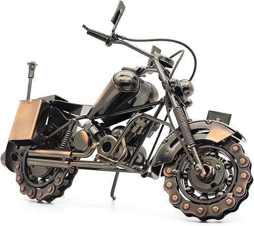 QIRLOEU Regalos únicos de motocicleta para hombres, regalos de cumpleaños para hombres y mujeres, decoración vintage de oficina en casa, arte de