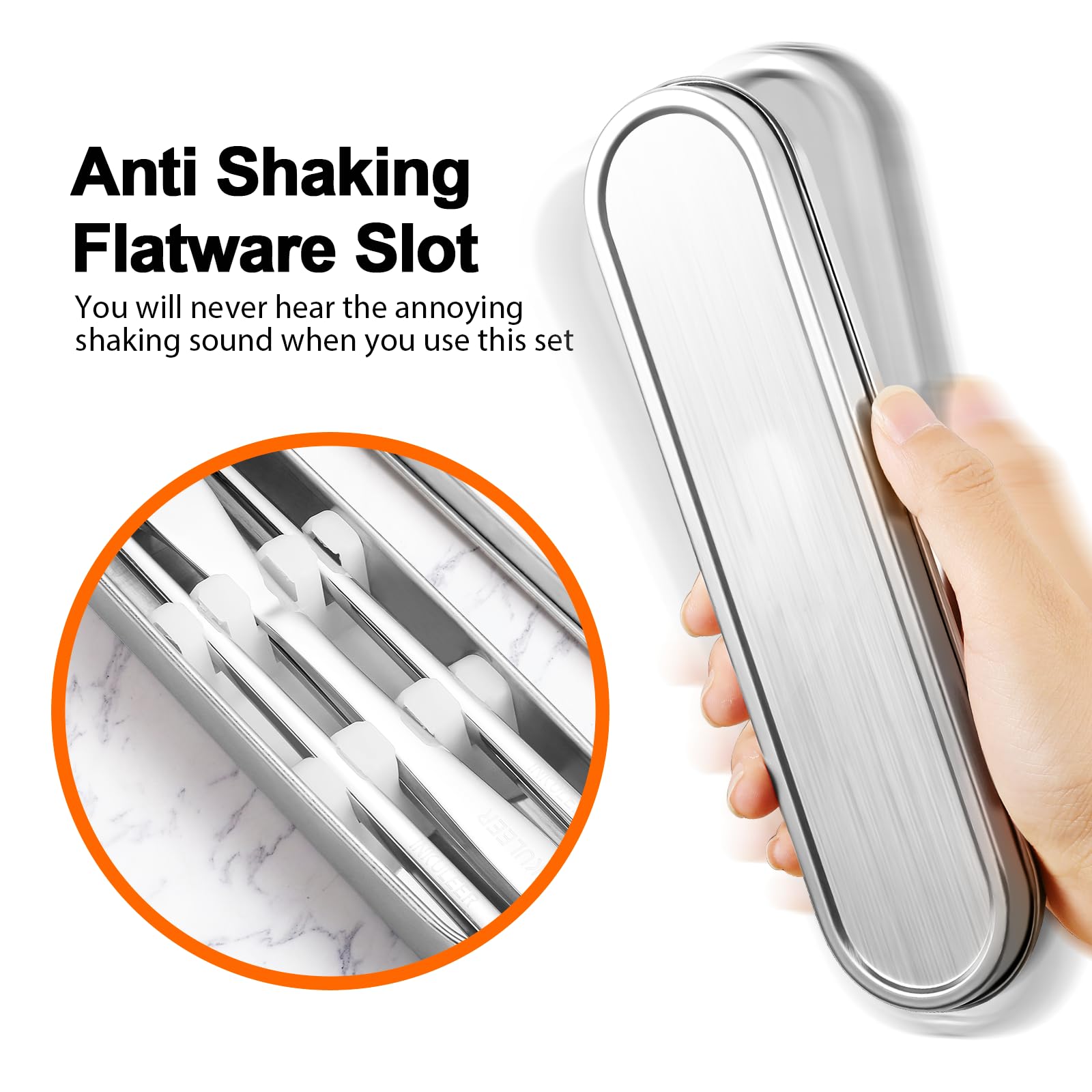 Travel Cutlery Set - Stainless Steel Camping Utensils -3
