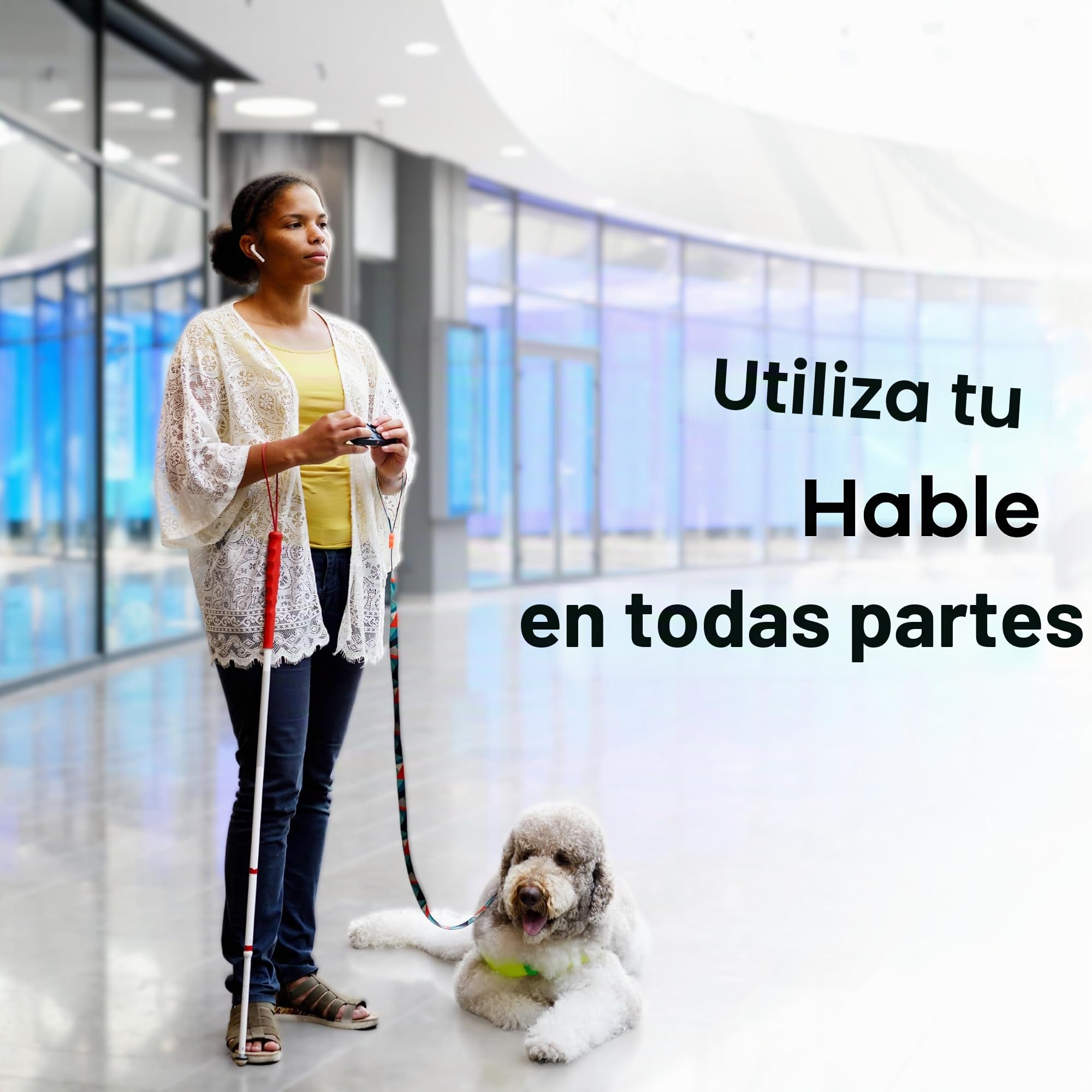Hable One El Teclado Braille más Compacto para Personas con discapacidad Visual para iPhone, Android y tabletas diseñado para facilitar y agilizar la Escritura de Estudiantes y Personas ciegas