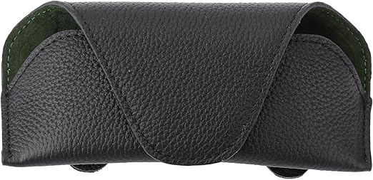 Magnetic Sunglass Holder for Car Visor Clip, Leather Car Glasses Holder, Visor Accessories Eyeglasses Holder Glasses Storage Case (01-Black)