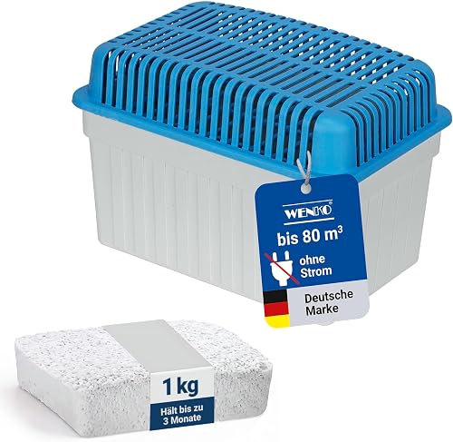WENKO Feuchtigkeitskiller mit 1 kg Granulatblock, Ra…