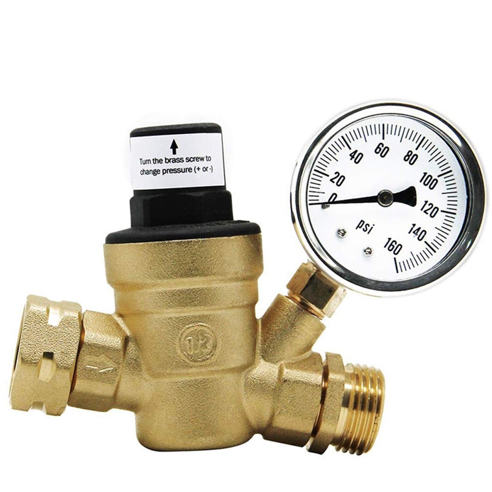 Buy Brass Water Pressure Regulator Valve RV Water Pressure Regulator