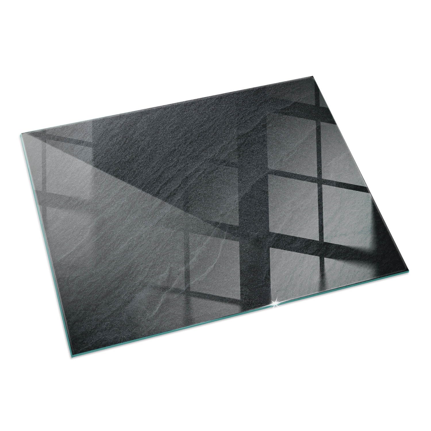 Kaminbodenplatte für Kaminofen 60x40 cm Hartglas Glasboden Stilvollem Motiv Dekorative Glasbodenplatte Hitzeschutz Rechteckige Schutzplatte Elegantes Design - Natursteinstruktur