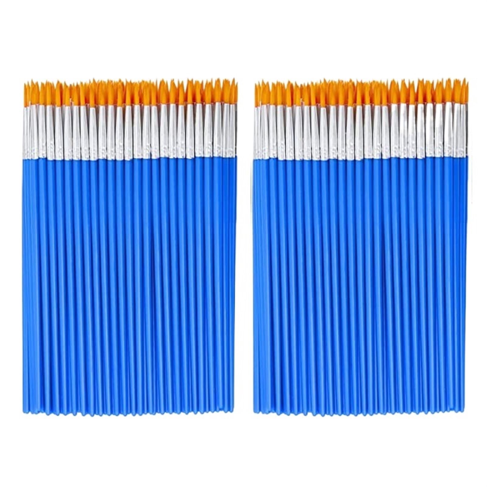 Pinsel 100-teiliges Pinsel-Set for Acryl mit flachen, runden, Spitzen Pinseln, Bastelpinsel for Aquarell- und Ölgemälde(Round 100pcs)
