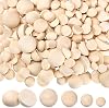 300 Pieces Half Wooden Balls Unfinished Wood Half Ball Split Wood Balls Mini Hemisphere Round Balls for DIY Crafts Projects Wooden Ornaments Making Coloring Supplies 12 mm, 15 mm, 20 mm, 25 mm