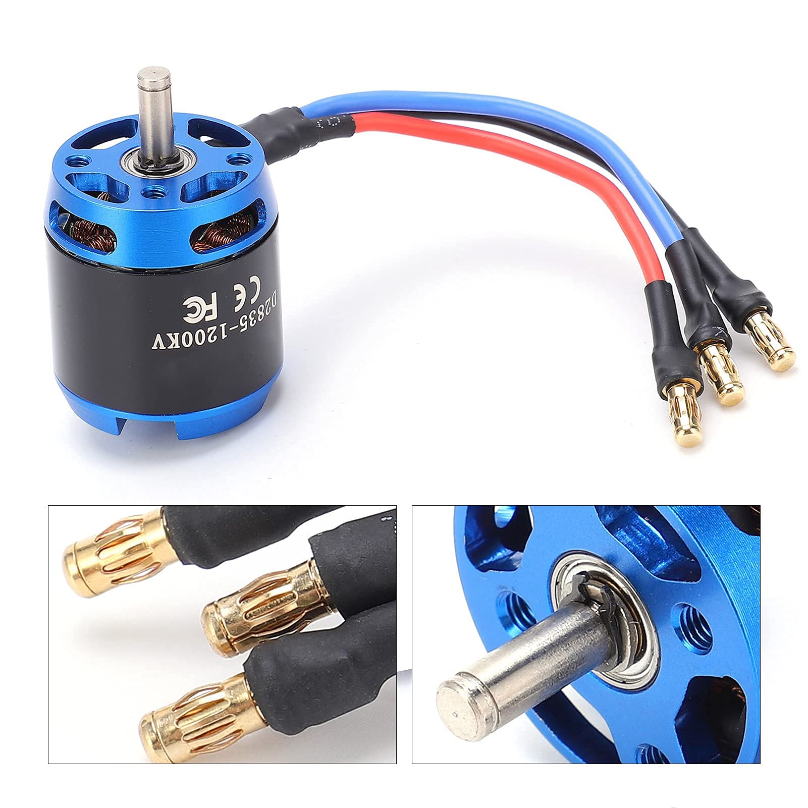 Motore Brushless, Resistente All'usura in Metallo, Motore per Quadricotteri 2835 1200KV, per UAV Modelli Aerei Velivoli Telecomandati