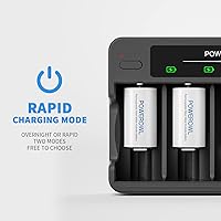 Vista 4 de Baterías C recargables con cargador de batería inteligente, 5000mAh-8
