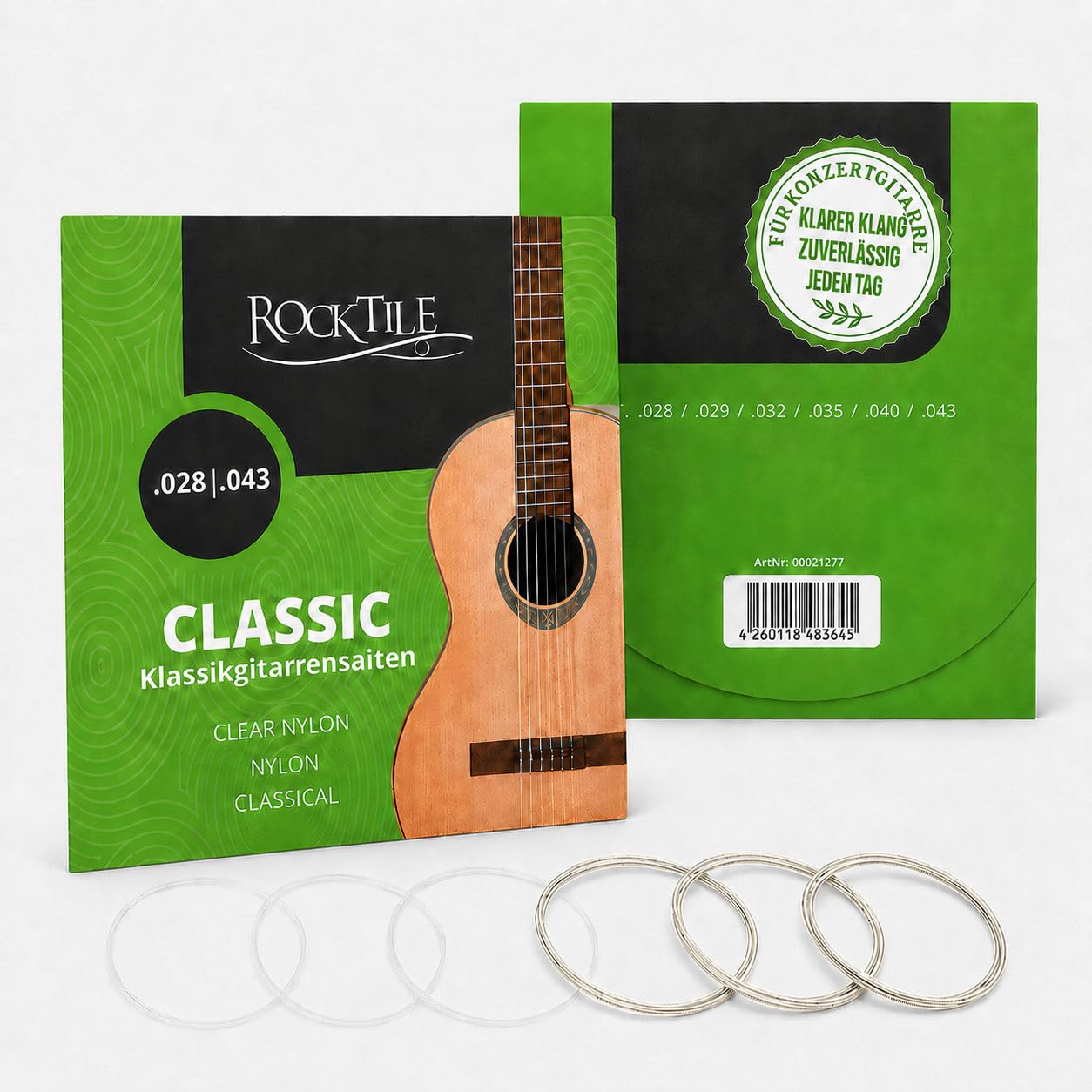 Rocktile Super Light Cordes Nylon Pour Guitare Classique Pack De 10