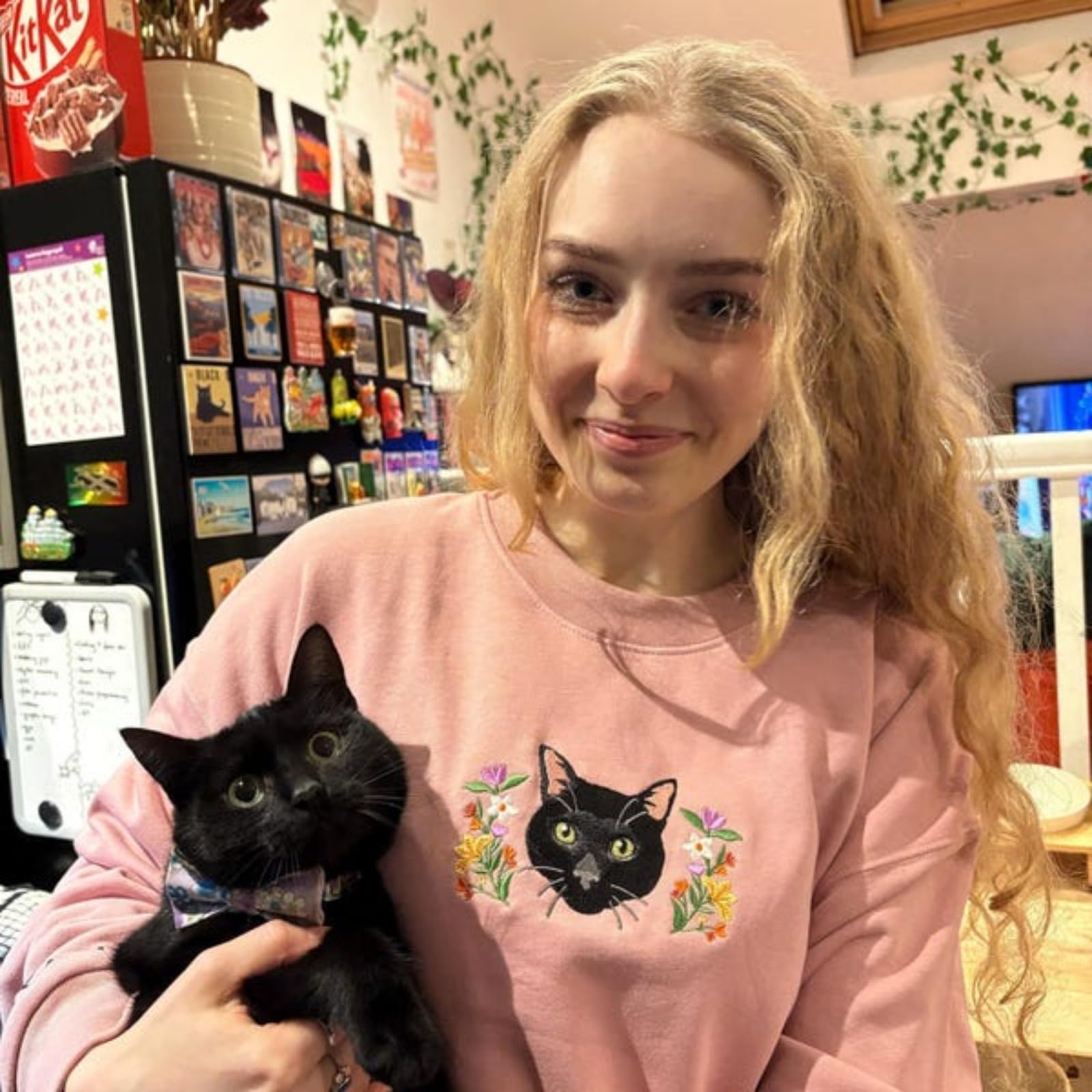 Sudadera personalizada para mascotas, foto de mascota + nombre, suéter personalizado con retrato de perro, sudadera personalizada para perro, sudadera con capucha de cuello redondo para gato, regalo