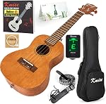 Kmise Concert Ukulele Uke Acoustic Hawaiian Guitar 23 Inch 18 Frets Mahagany With Ukelele Bag and Tuner