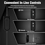 One Casque d'oreille avec Microphone pour PS5, PS4, Joso Casque d'oreille simple filaire pour Xbox, Switch, PC, iPad, Mac, tablette et téléphone avec 3.5mm Jack, Chat, Bureau Business, Coach, Gaming, Remote Work