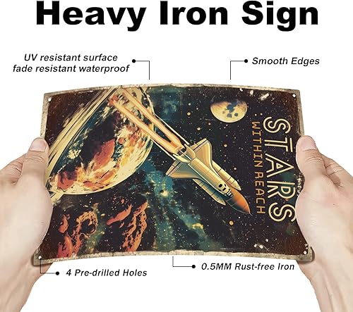 Miniatura 3 de GLOBLELAND Letrero de metal con texto en inglés "WITHIN REACH" con texto en inglés "WITHIN REACH" con texto en inglés "WITHIN REACH" con texto en