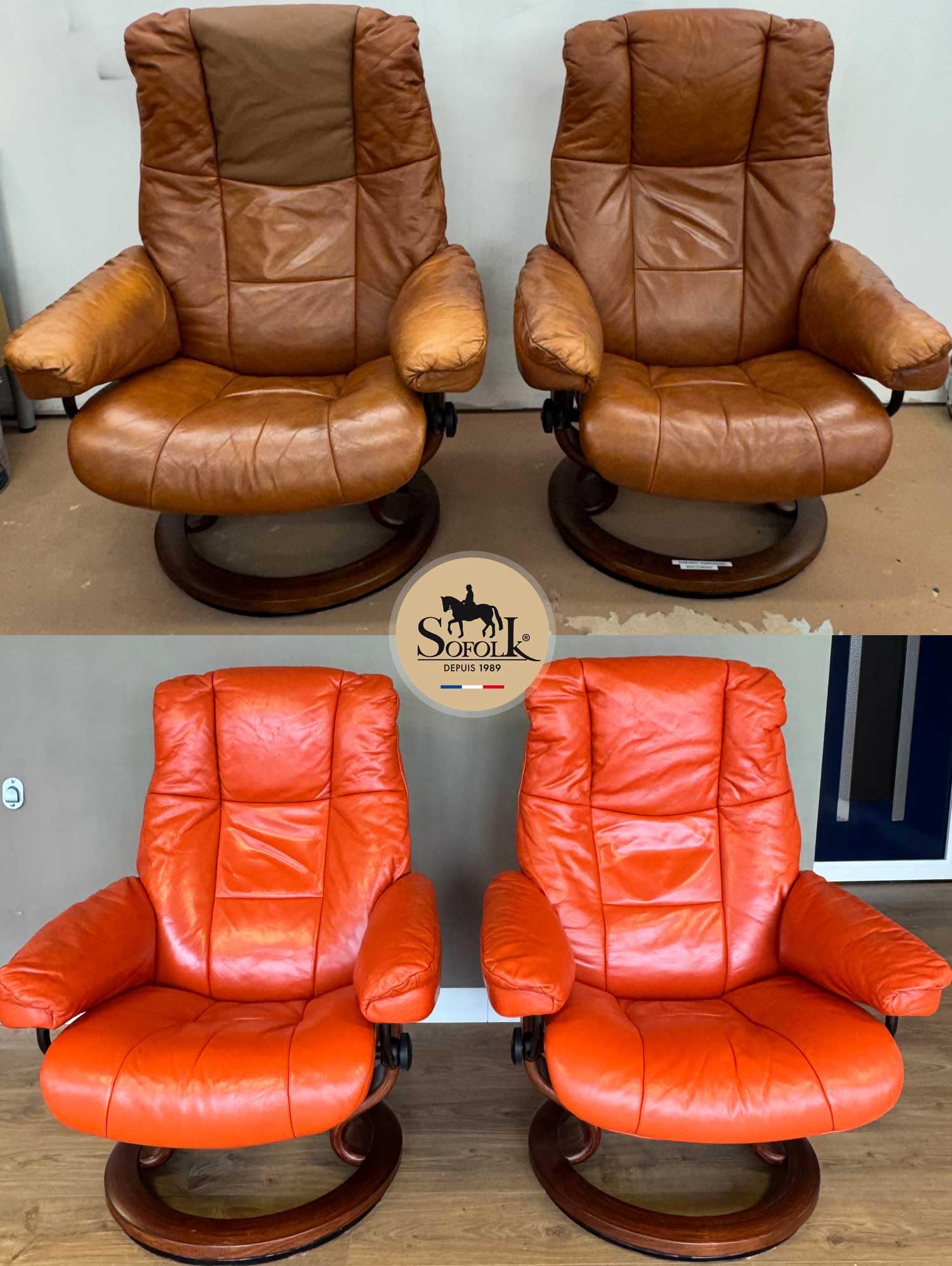 SOFOLK – Kit de renovación de piel para un asiento de coche – Reparación de grietas y desgaste, recoloración del asiento de coche, todos los tonos, protección y cuidado nutritivo (01-Negro)