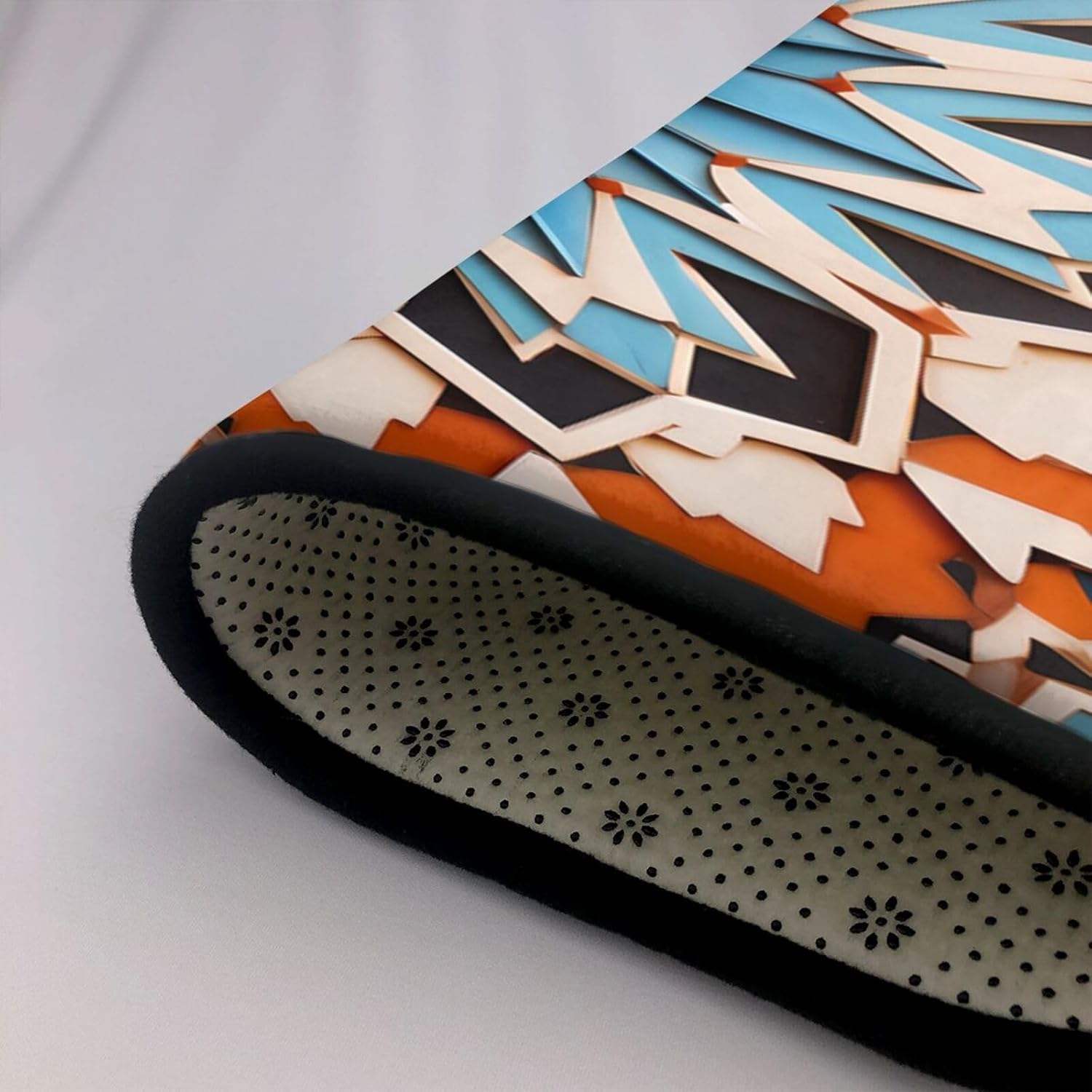 Floor Tile Printed Floor mat 80x58 inches, Non-Slip Decorative Carpet for Bedroom and Living Room