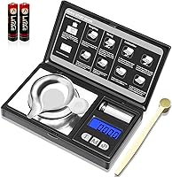 THINKSCALE 50g/0.001g Milligram Scale - Precision Digital Pocket Scale for Jewelry, Powder, Gold, Gems, Reloading with Calibration Weight