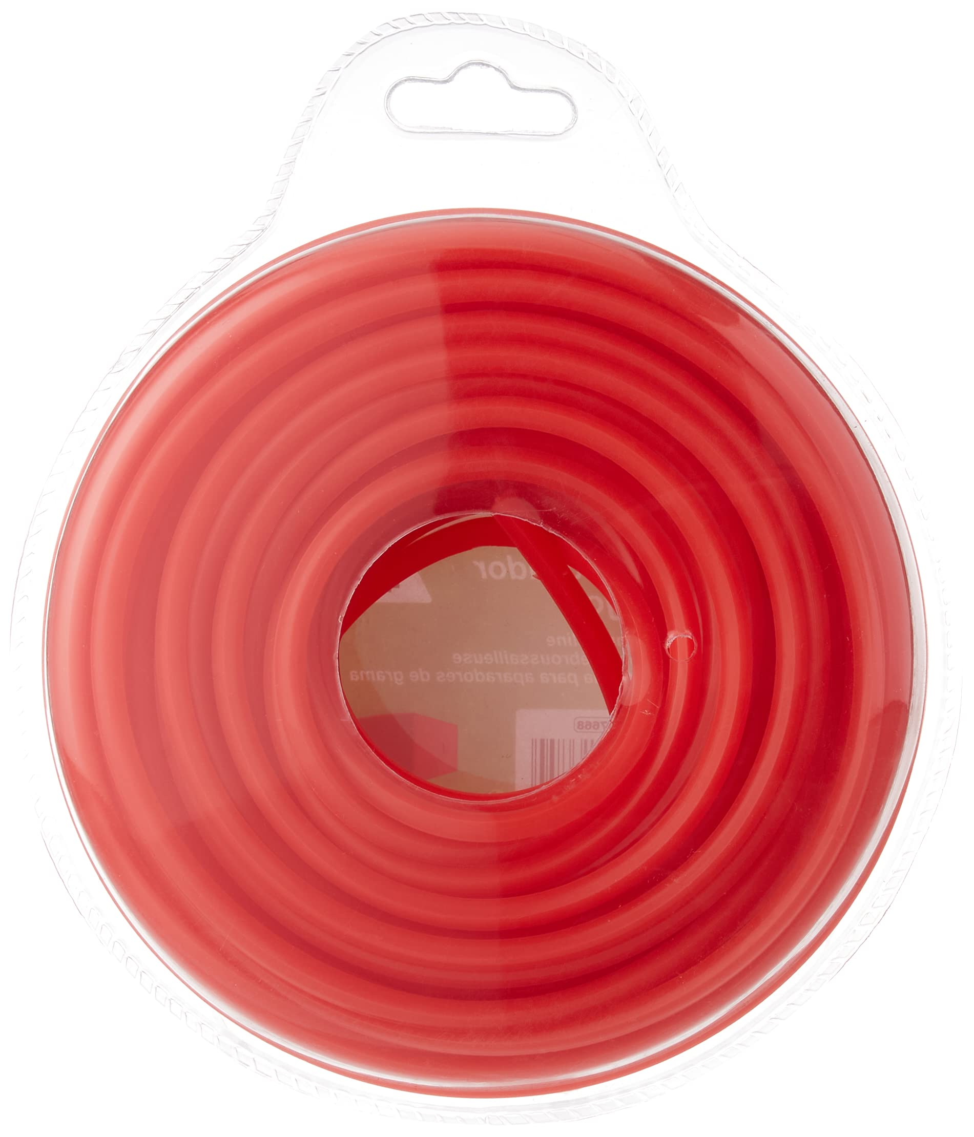 Riegolux 107668 Hilo Desbrozadora Nylon Cuadrada, Rojo, 4 mm x 15 m