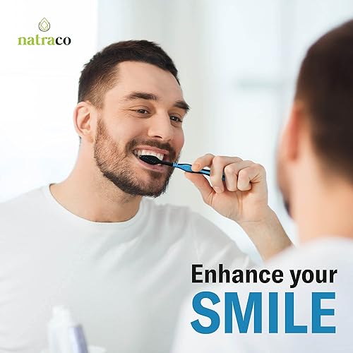 Miniatura 8 de natraco Cepillos de dientes a granel de carbón envueltos individualmente, cerdas suaves con infusión de carbón de limpieza profunda, cepillo de