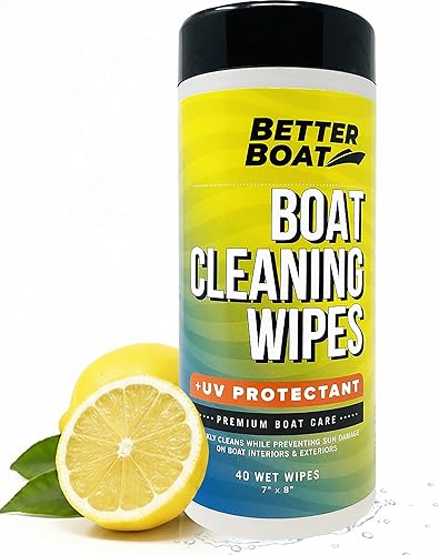 Toallitas limpiadoras para barcos con protección UV, limpiador de vinilo y protector de cuero para automóvil, limpiador de asiento de barco marino y
