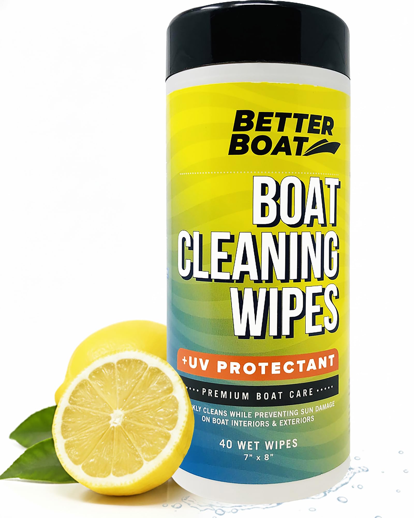 Boat Cleaner Wipes with UV Protection, Marine Vinyl Cleaner and Protectant, for Boat Seats, Car Leather, Dashboard, Console, Interior, and Exterior