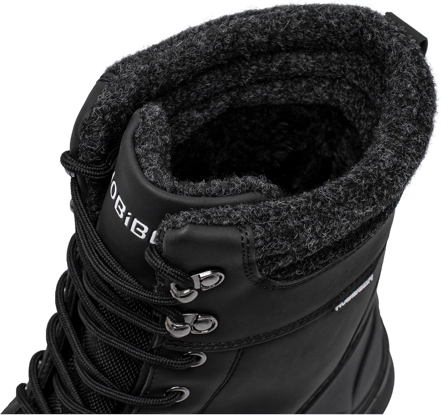 HOBIBEAR Men's Snow Boots Insulated Waterproof Warm Fur Lined Hiking Winter Snow Boots for Outdoor