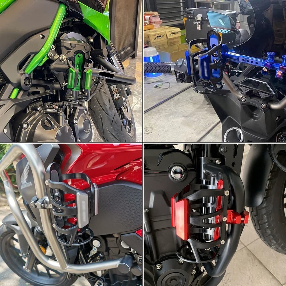 Für Piaggio Vespa GTS GTV LX 60 125 250 300 PX Motorrad Getränke Wasser Flaschenhalter Trinken Kaffee Becherhalter Stoßstangenhalter Ständer Wate Getränkebecherhalter Getränkehalter (Farbe : Orange)