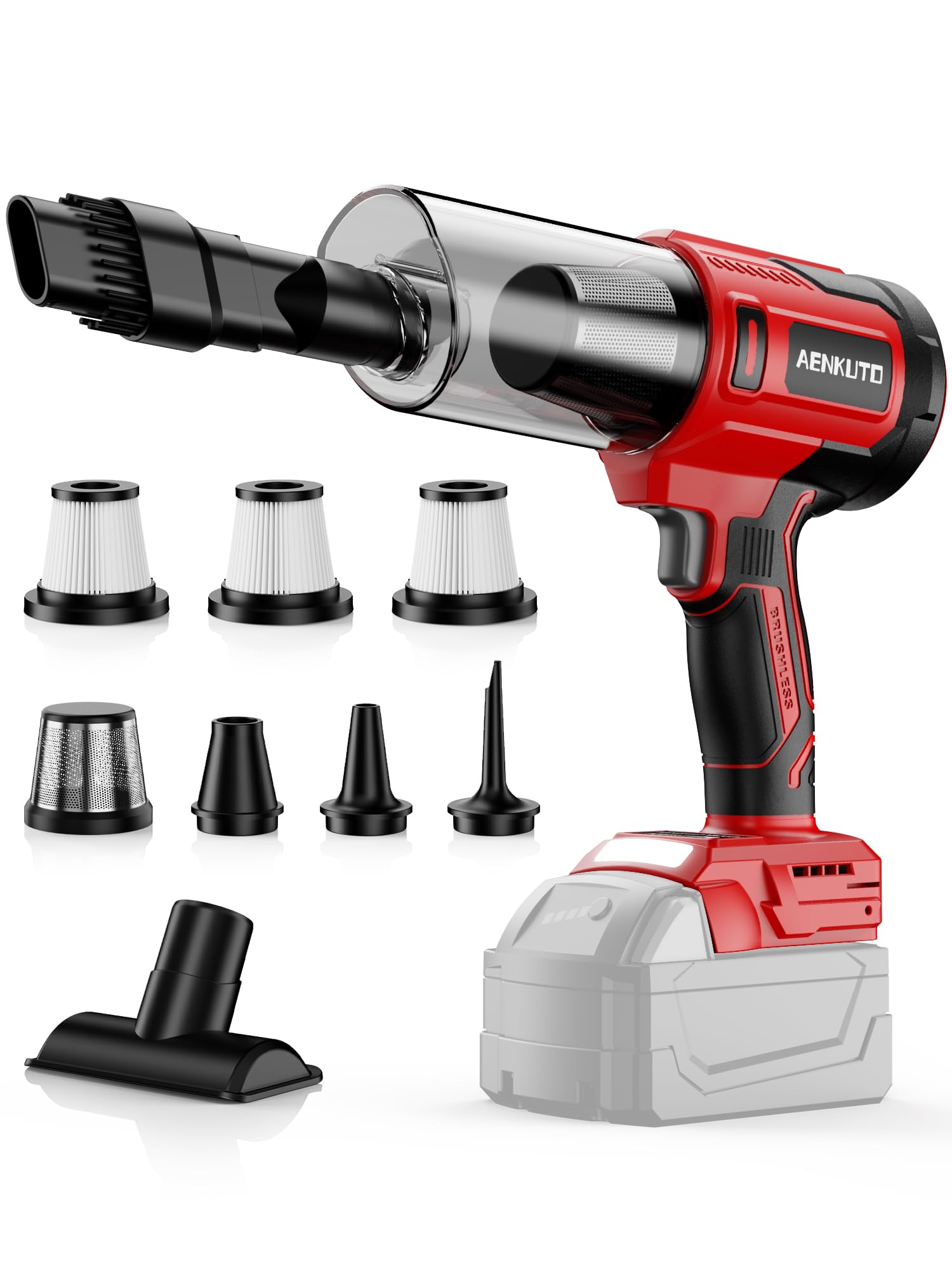 Handheld Electric Vacuum Cleaner Compatible with Milwaukee 18V Battery, Portable Handheld…
