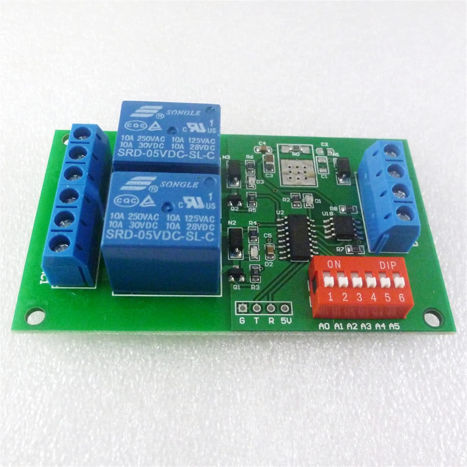 Moduł przekaźnikowy RS485 2-kanałowy DC 5 V/12 V/24 V (DC 24 V)