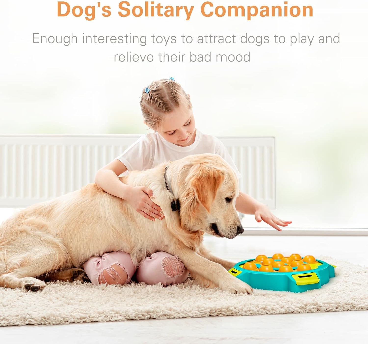 ONE PIX Dog Puzzle Toys, Level 2 in 1 Interactive Dog Toys Treat Puzzle Food Games Slow Feeder Advanced for Large/Medium/Small Dogs Gift