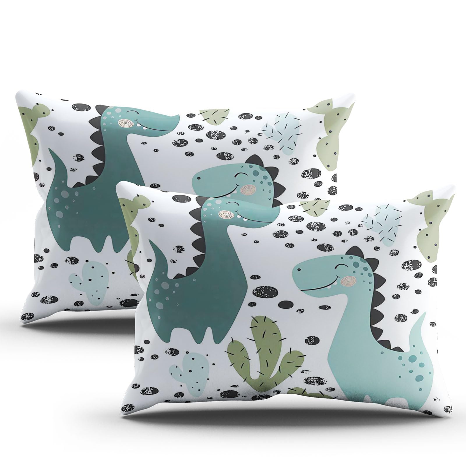 Ropa de cama infantil con estampado de dinosaurios, linda caricatura colorida con estampado de dinosaurios, juego de cama decorativo juguetón para niños y niñas (C, 135 x 200 cm)