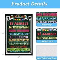 Vista 7 de FaCraft Póster en español para decoraciones de aula, póster motivacional en español para jardín de infantes, escuela primaria, escuela secundaria