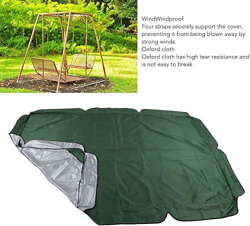 Miniatura 2 de Reemplazo de toldo para columpio, 4 correas reforzadas, cubierta de toldo para columpio al aire libre, tela Oxford 420D resistente al viento para