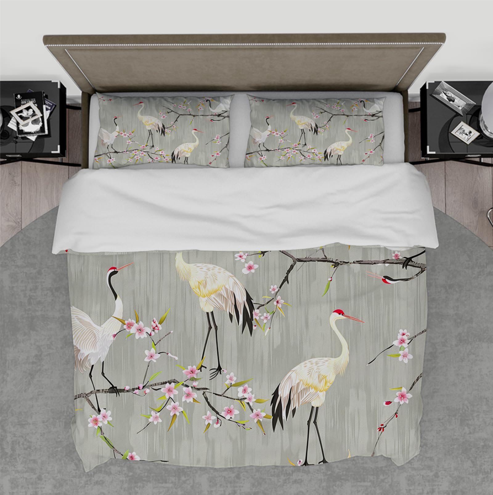 Housse de couette style exotique en microfibre anti-plis et douce pour peau sensible