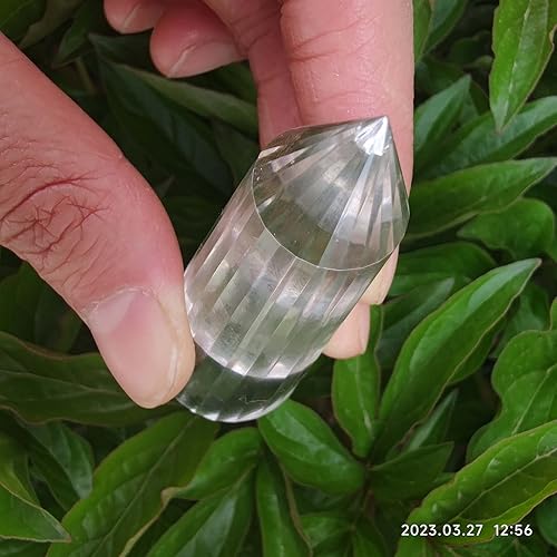 Miniatura 8 de Varita de cristal transparente de 24 caras Vogel de punto de cristal de 2.36 pulgadas, torre de cristal de doble terminación, cristal natural para