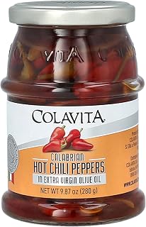 Colavita Marinated Vegetables - Hot Chili Peppers in EVOO, 9.87oz Jar