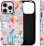 Compatible with iPhone 16 Case,Cute Aesthetic Ocean Seashell Collage Summer Phone Case, Beach Vintage Trendy Coastal Shockproof Protective Women Girl Men Cover