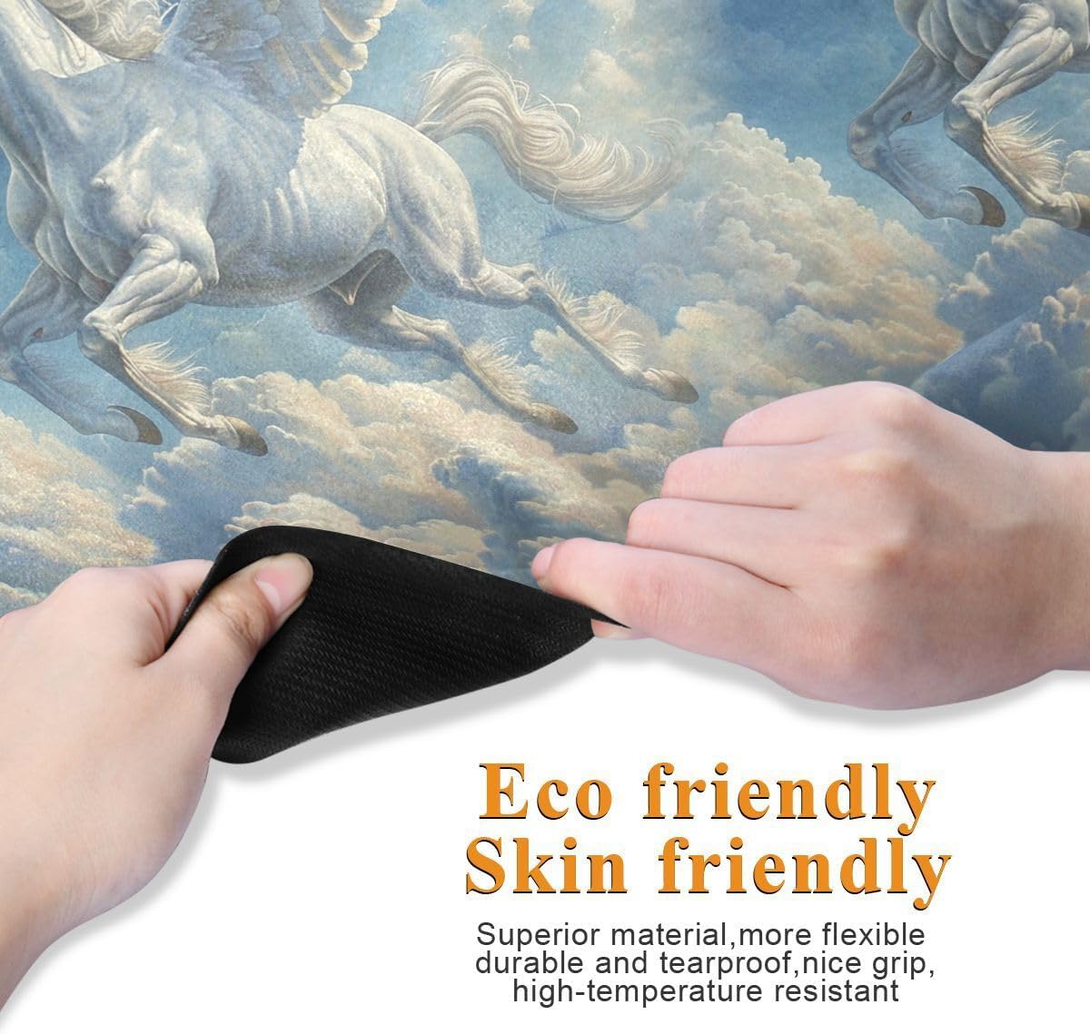 ALAZA Unicorn Flying Cloud Yoga Mat Non Slip Fitness Exercise Mat, Workout Mat for Yoga, Pilates and Floor Exercises