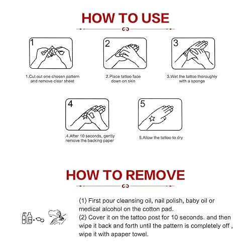 Miniatura 5 de Kit de sangre falsa Halloween tatuaje pegatinas herida gasa (Blood+Tatuaje T)