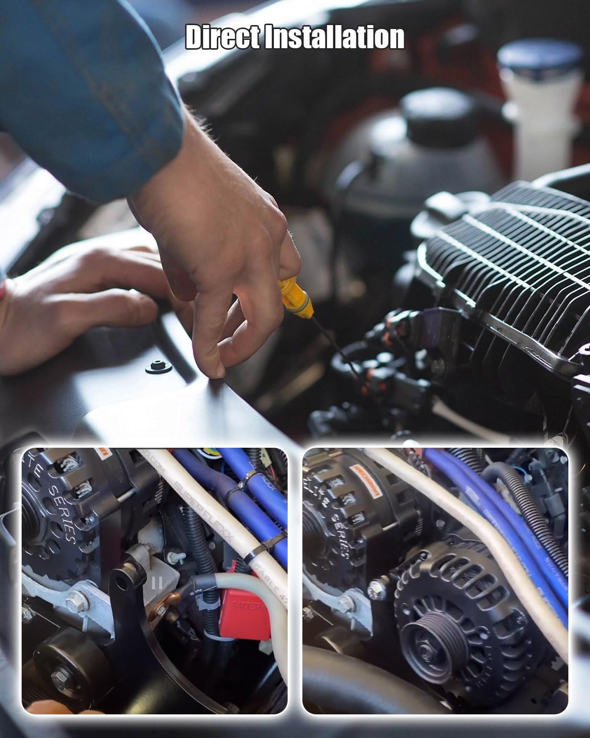 LS Truck Dual Alternator Bracket Kit Compatible with GM Chevy Tahoe Suburban Silverado GMC Yukon Cadillac Escalade Hummer H2 4.8L 5.3L 6.0L 6.2L Vortec V8 Engine 1999-2013