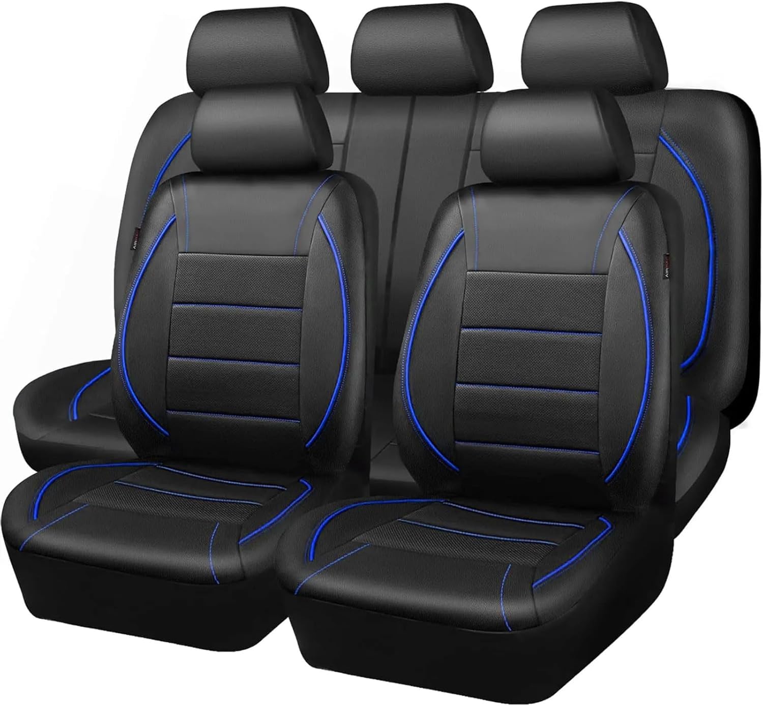 UDXFGJ Full Set Car Seat Protectors for Seat Arona Arona FR Altea FR Ateca Ateca FR Marbella Ibiza Mk2, Full Set Car Seat Covers PU Leather NonSlip Full Set Seat Protectors Covers,Blue