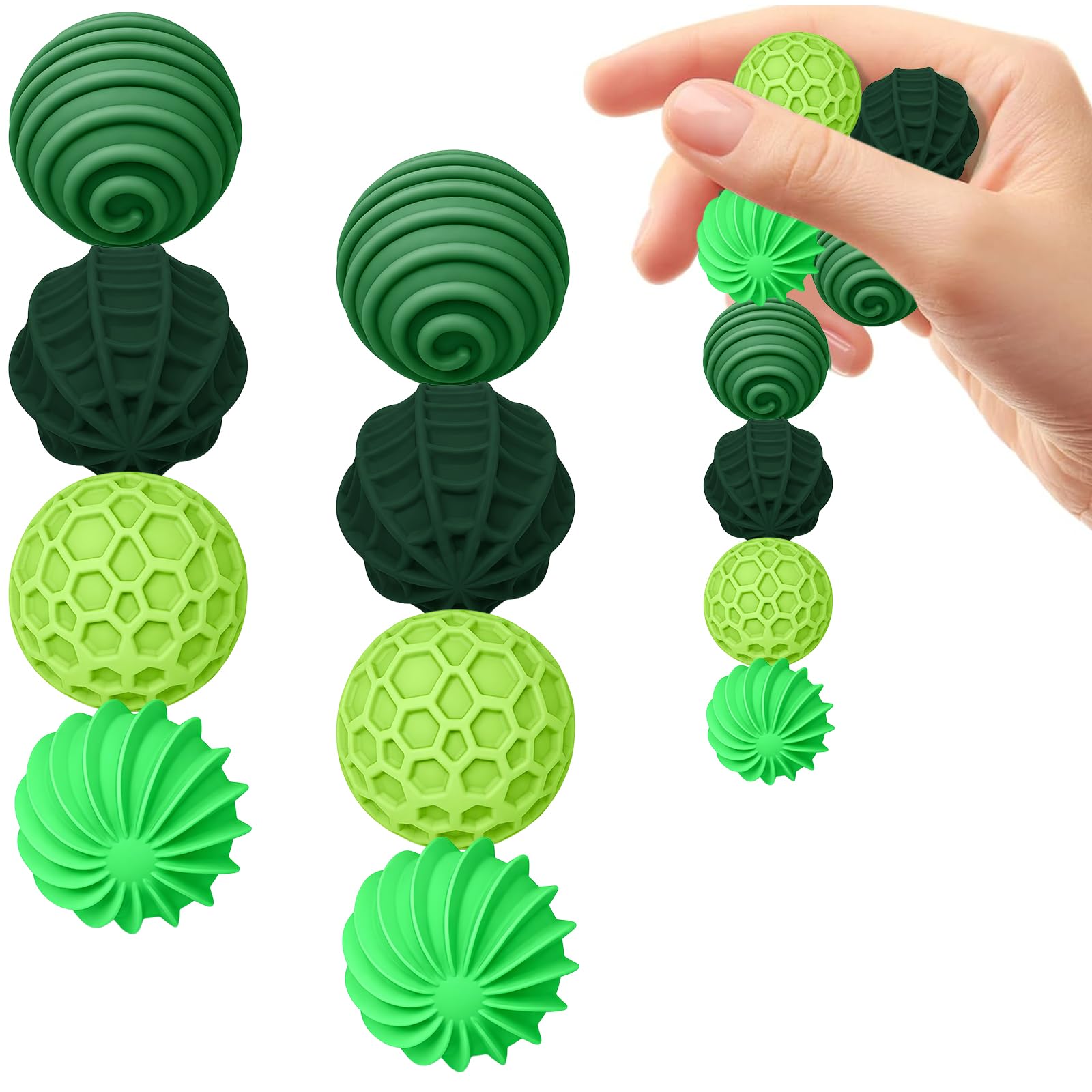 Lot de 8 billes anti-stress magnétiques texturées - jouet sensoriel fidget pour école, bureau et quotidien - idée cadeau de Noël (Ro - Jeux - Jouets