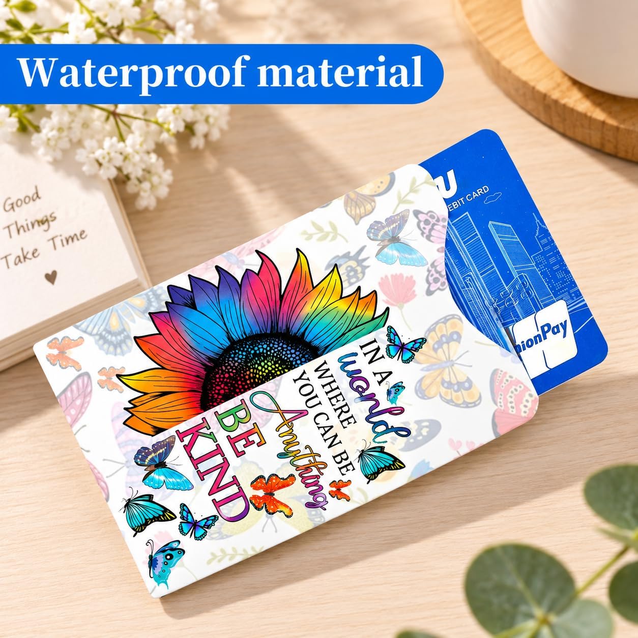 RFID Blocking Sleeves, 12 Card and 3 Passport Sleeves, Colorful