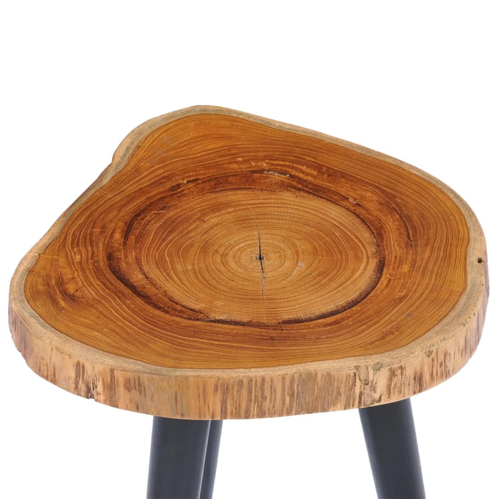 Homgoday Table basse 40 x 45 cm en teck massif, table d'appoint, table d'appoint pour salon, salle de réception d'invités, chambre à coucher et mobilier de bureau